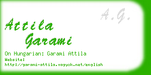 attila garami business card